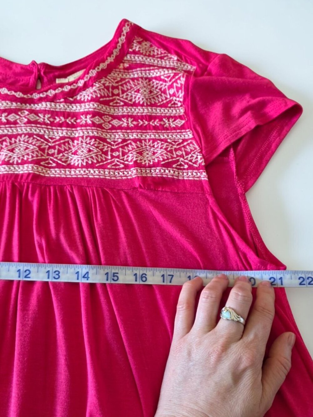 Simply Irresistible Embroidered Boho Tunic Top XL - Picture 10 of 13